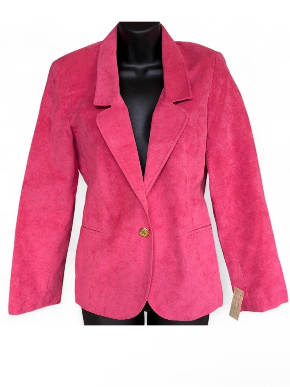 Vintage Pink Ultra Suede Single-Button Women's Blazer Jacket